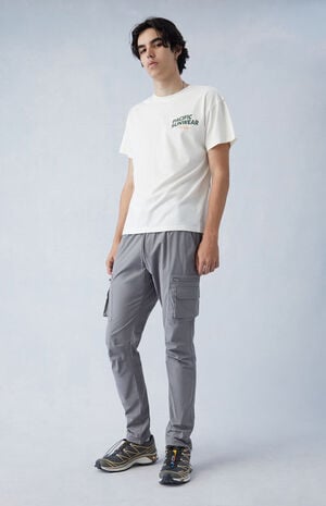 Eco Stretch Gray Slim Cargo Pants image number 1