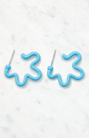 Blue Squiggle Earrings image number 1