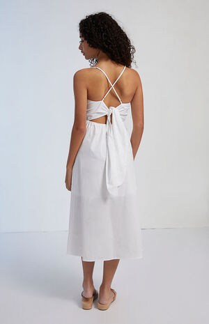 Satin Tie Back Midi Dress image number 4