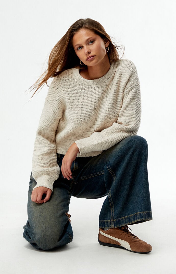 LA Hearts Snug Waffle Knit Sweater