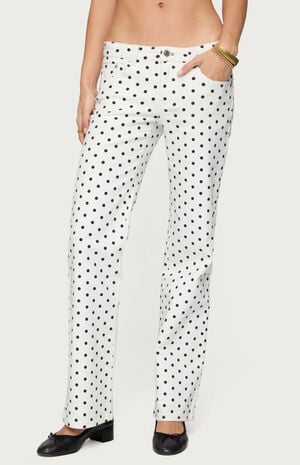 Romily Polka Dot Low Rise Jeans image number 1