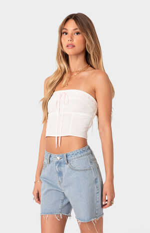 Poplin Bustier Top image number 4