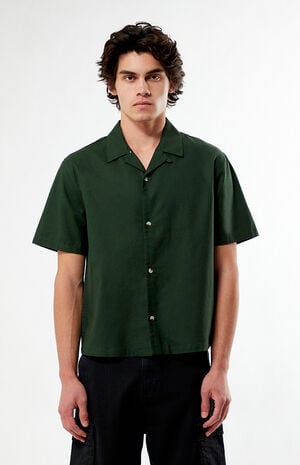 Elai Green&nbsp;Linen Camp Shirt image number 1