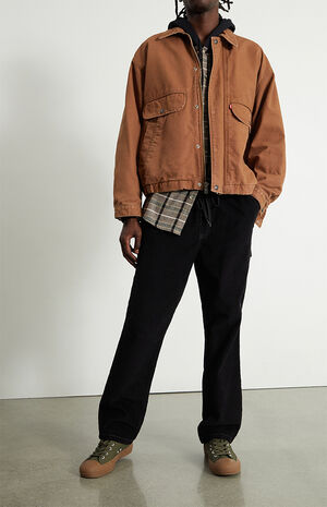 Eco Black Corduroy Carpenter Pants image number 2