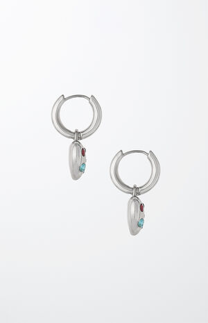 Rainbow Crystal Heart Earrings image number 2