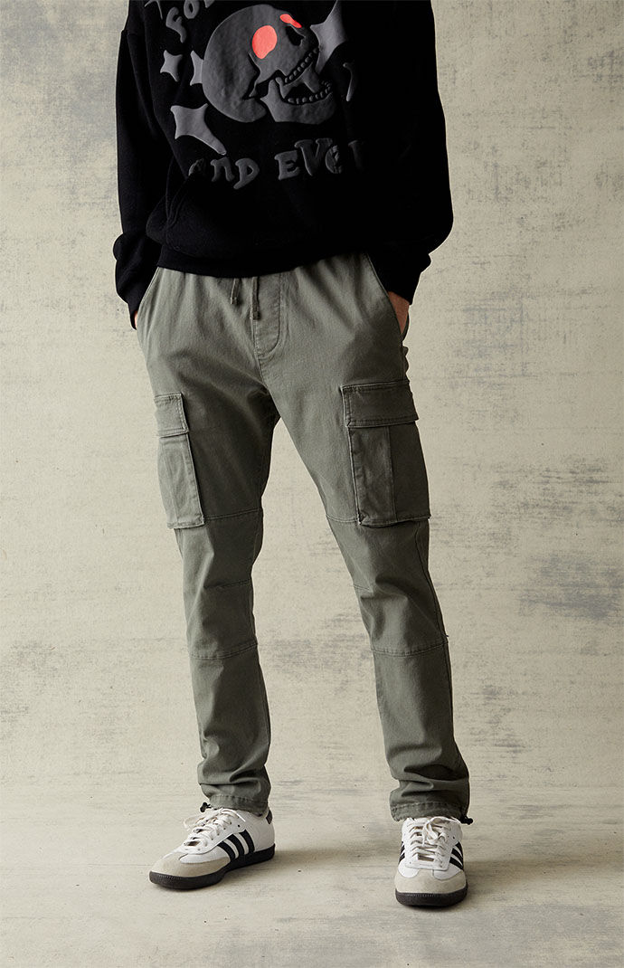 PacSun Stretch Canvas Olive Slim Cargo Pants | PacSun