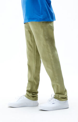 Army Green Pull-On Skinny Jeans image number 2