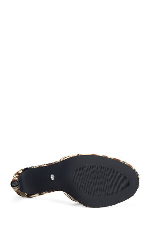 Women's Lewis Cream and Brown Stiletto Sandals image number 5