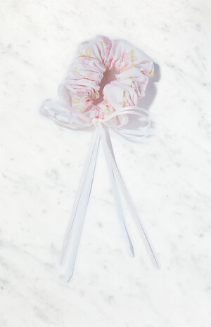 Floral Bow Hair Scrunchie image number 1