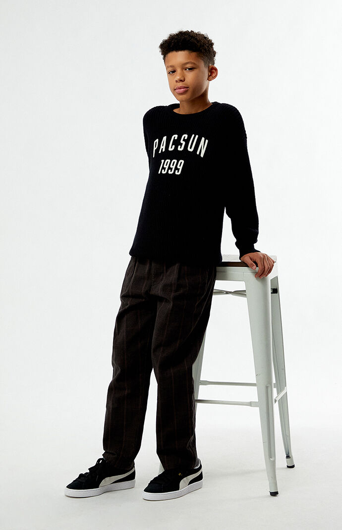 Pacsun Kids Plaid Baggy Trousers