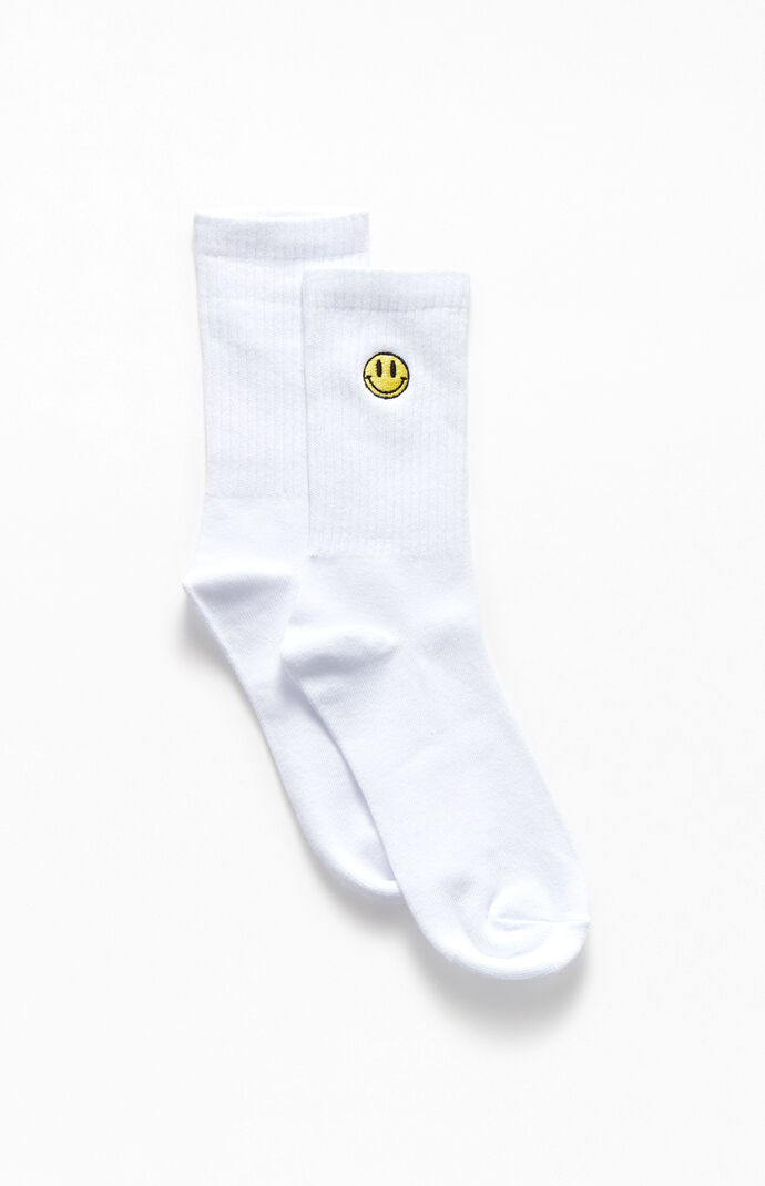 Smiley Face Crew Socks
