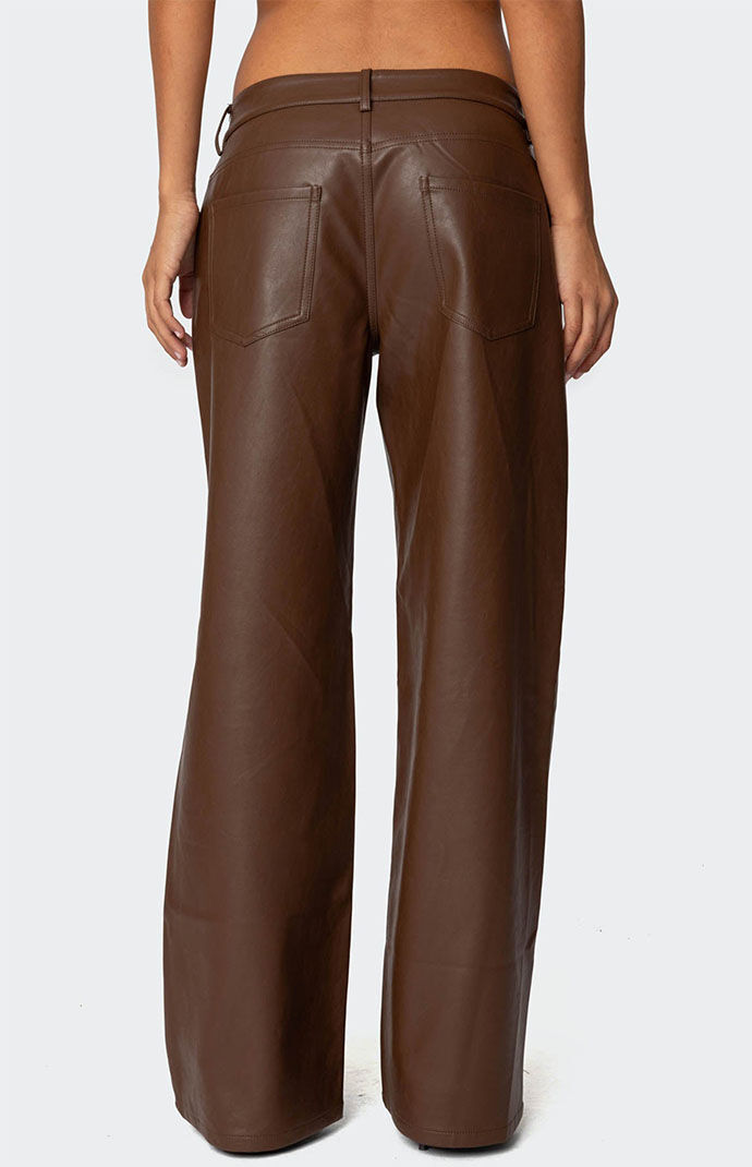Edikted Tatiana Faux Leather Pants | Pacsun