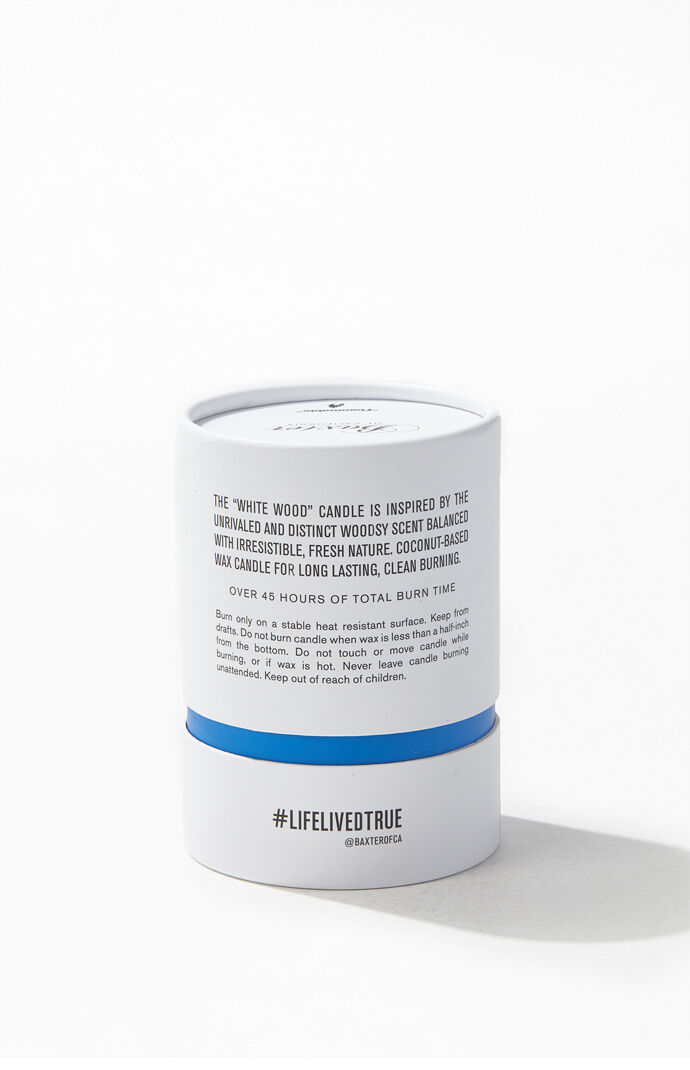 White Wood Candle