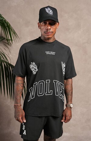 Black N.R.G. Grunge Cropped Oversized T-Shirt image number 5
