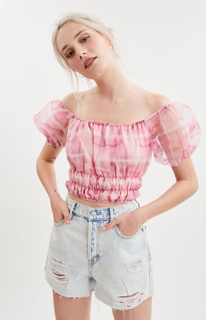 Tie-Dyed No Doubt Organza Top
