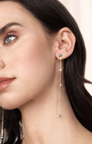 Green Kyocera Opal Earrings image number 2