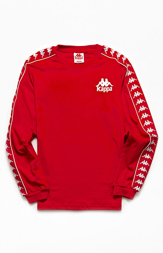 Red kappa long sleeve top