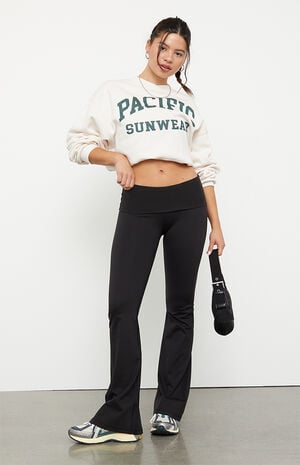 PAC WHISPER Active Fold-Over Waistband Flare Yoga Pants image number 2