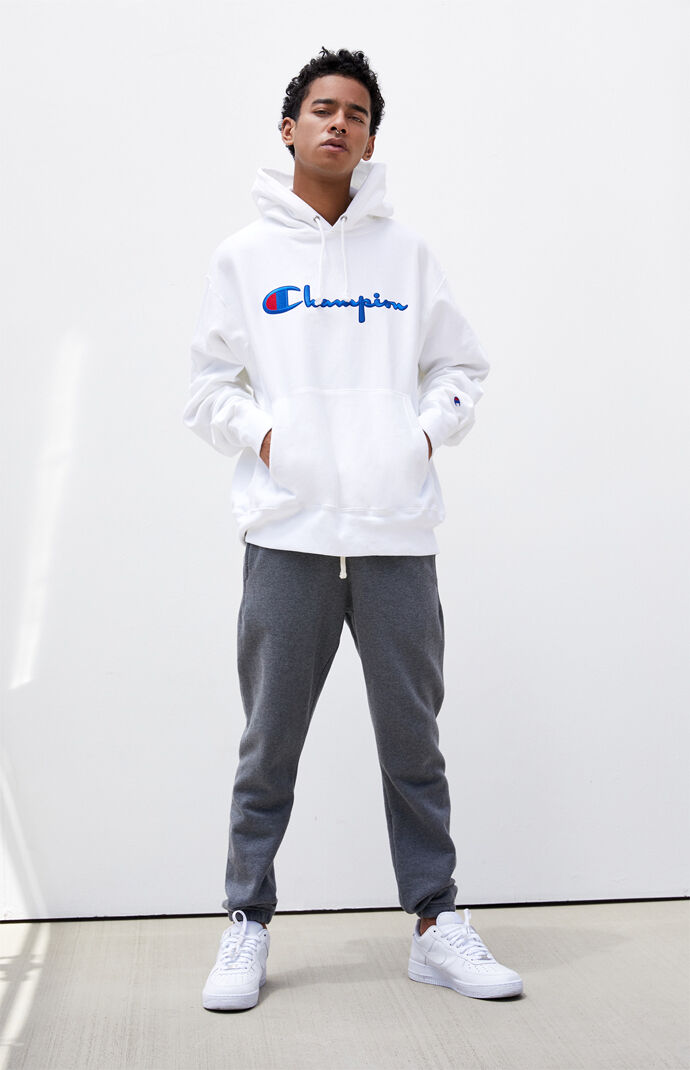 Embroidered Script Hoodie