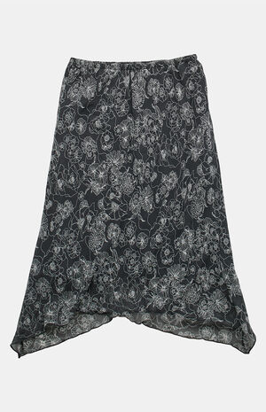 Black '90s Y2K Midi Skirt image number 1