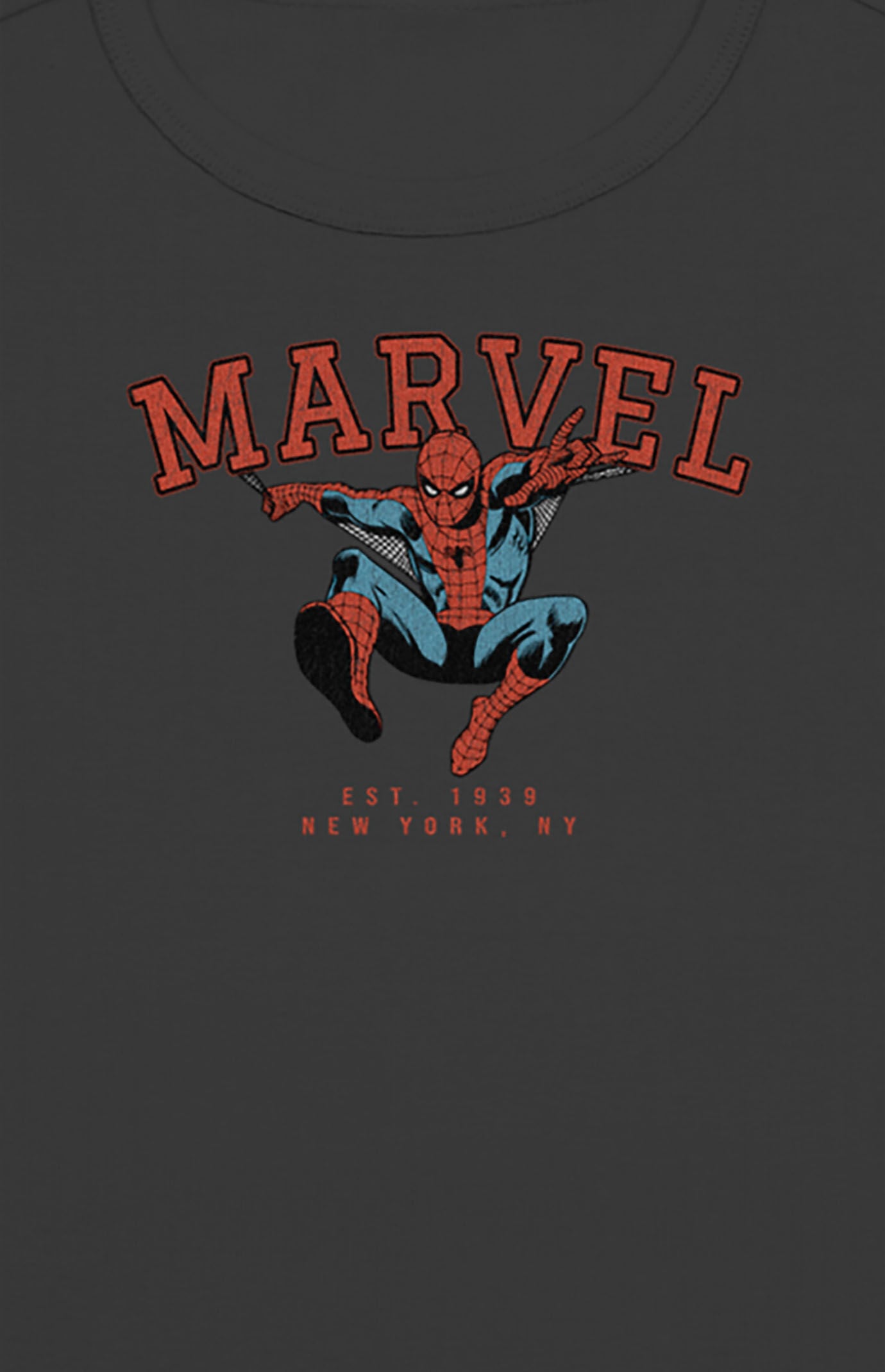 Marvel Spider-Man Collegiate Cropped T-Shirt | Pacsun