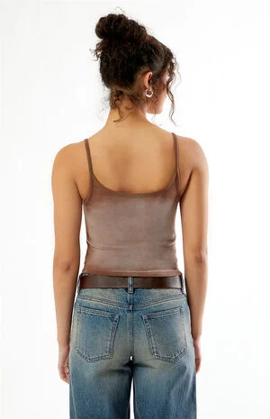 Skylar Washed Square Neck Tank Top image number 5