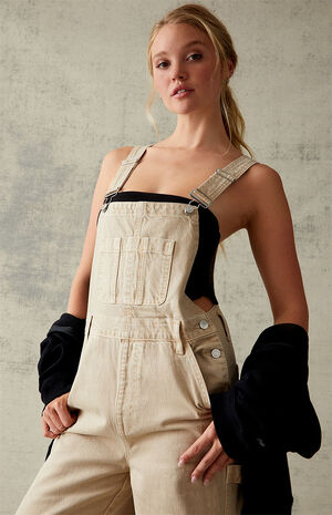 Sand Denim Overalls image number 2