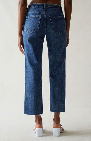 Eco Indigo Rhinestone '90s Straight Leg Jeans Eco Indigo Rhinestone '90s Straight Leg Jeans image number 5