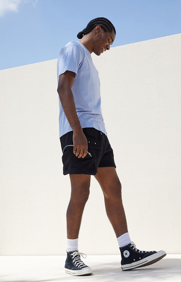 PacSun Black Fleece Cargo Sweat Shorts PacSun