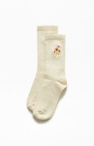 Dancing Flowers Crew Socks image number 1