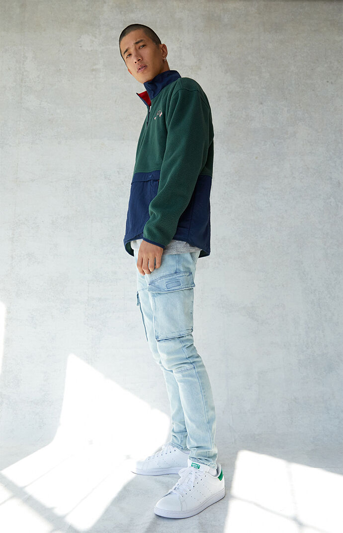 Light Indigo Stacked Skinny Jeans
