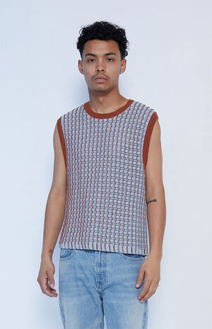 Ocean Crochet Sweater Vest image number 1