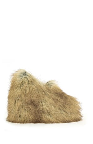 Jaeke Faux Foxfur Wedge Slippers image number 1