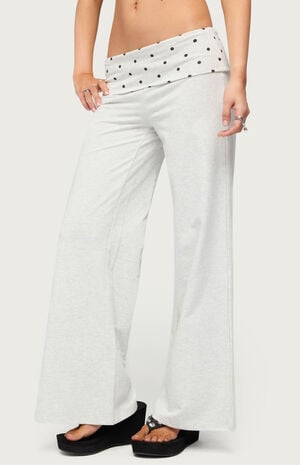 Petite Reeva Polka Dot Foldover Pants image number 2
