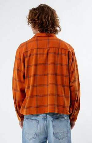 Washed Cropped Flannel Shirt image number 3