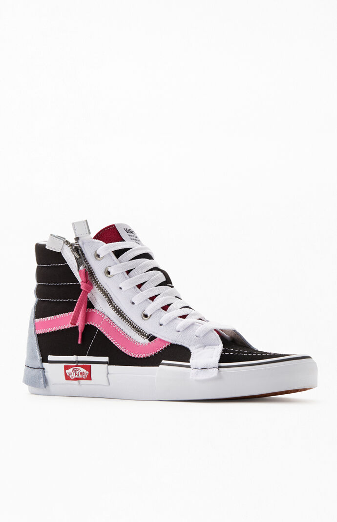 Manhattan uendelig Himmel Vans Black and Pink Sk8-Hi Reissue Cap Shoes | PacSun