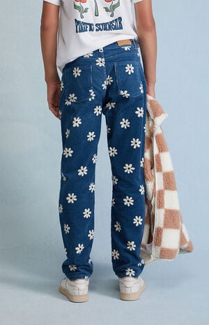 Flower Corduroy Straight Leg Jeans image number 4