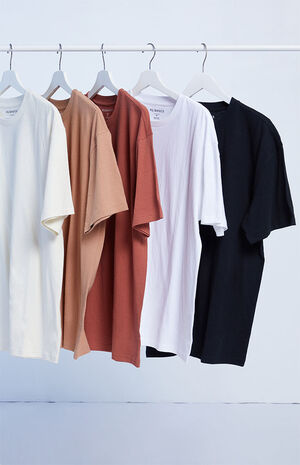 PS Basics 5 Pack Reece Solid T-Shirts | PacSun