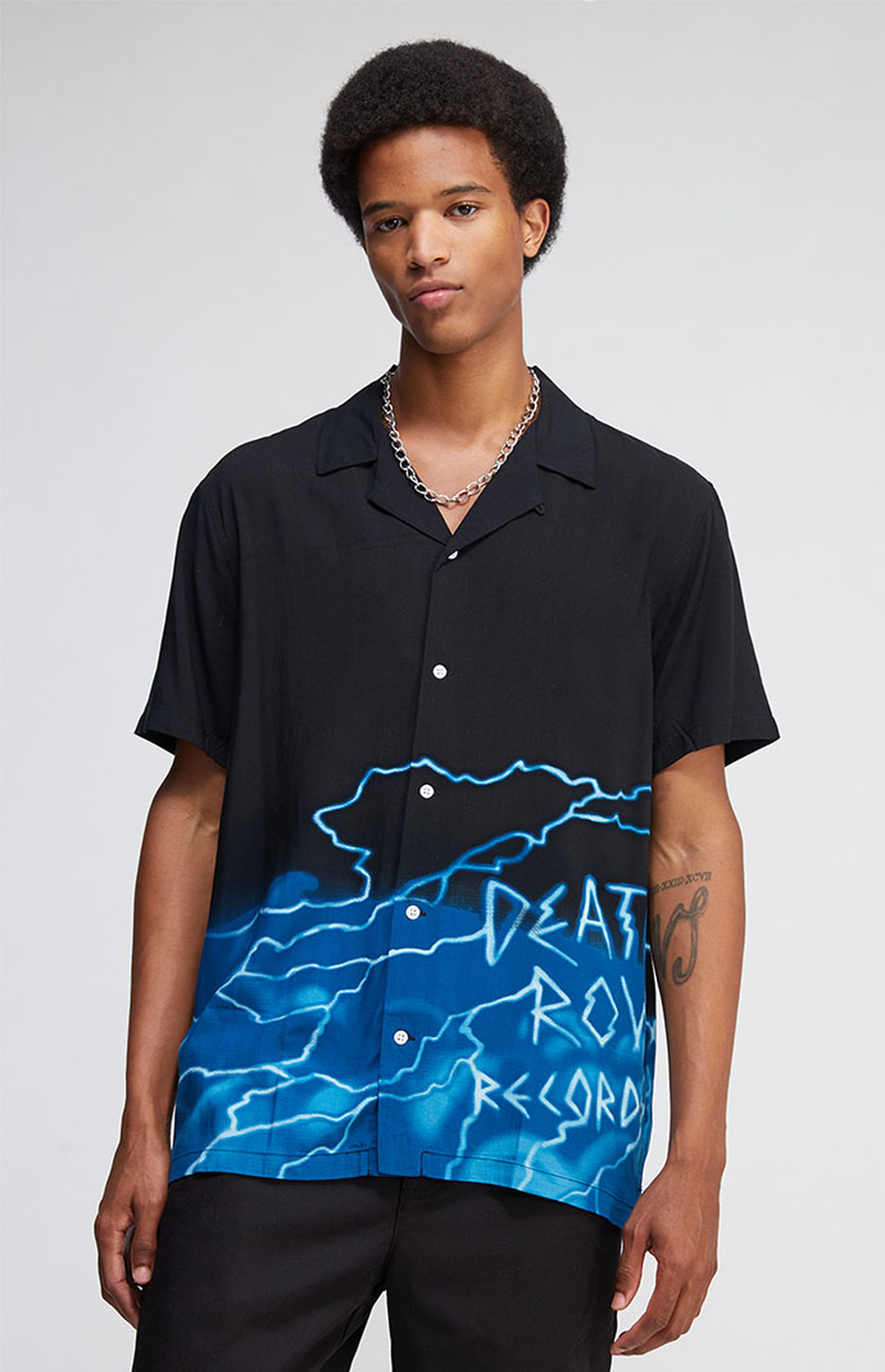 PacSun Death Row Lightning Camp Shirt | PacSun