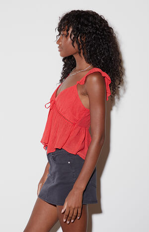 Flutter Sleeve Babydoll Top image number 2