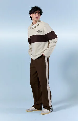 Brown Brodie Baggy Track Pants image number 1