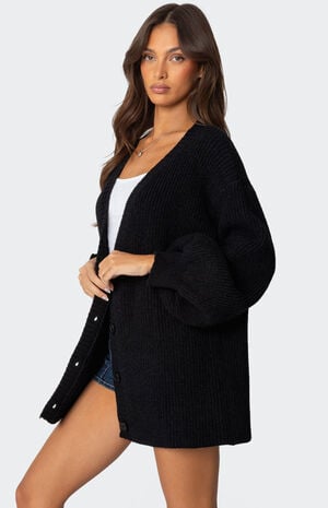 Mathilde Oversized V Neck Cardigan image number 3
