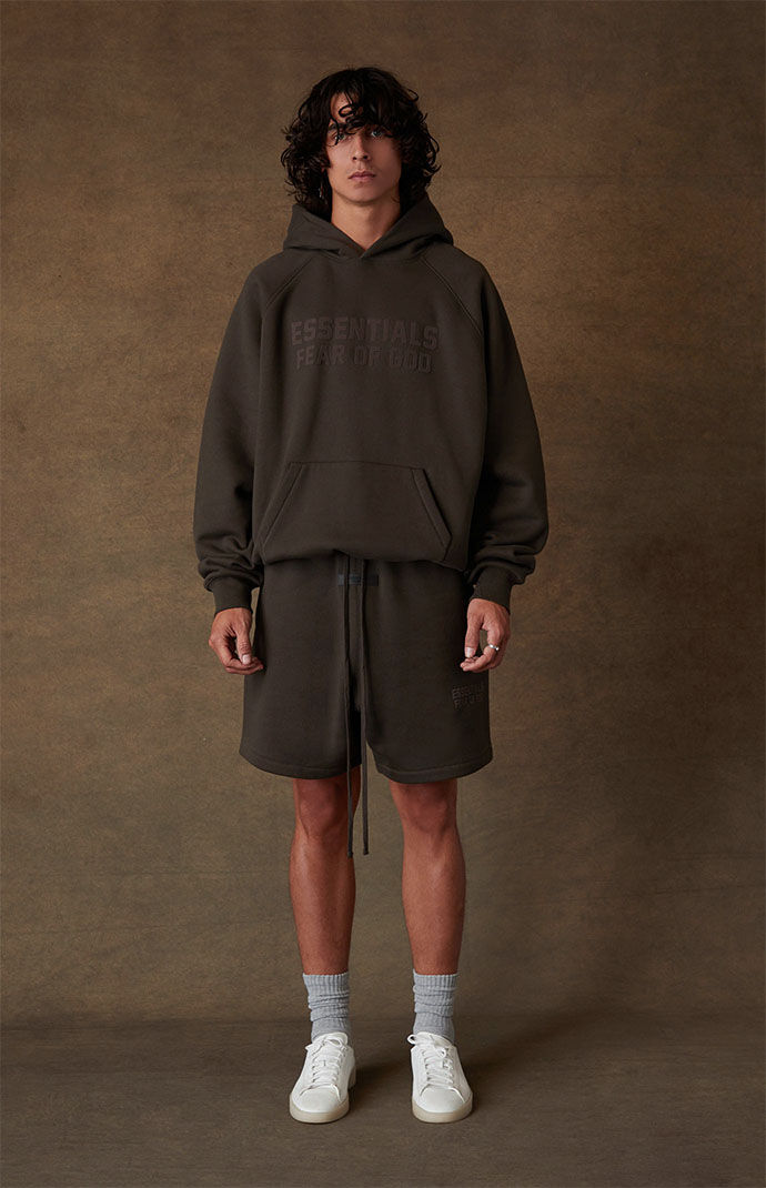 Essentials Fear Of God Off Black Hoodie | PacSun