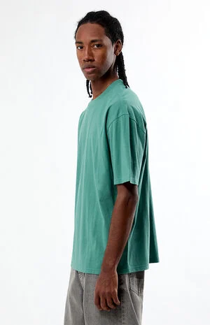 Green&nbsp;Basic Oversized T-Shirt image number 2