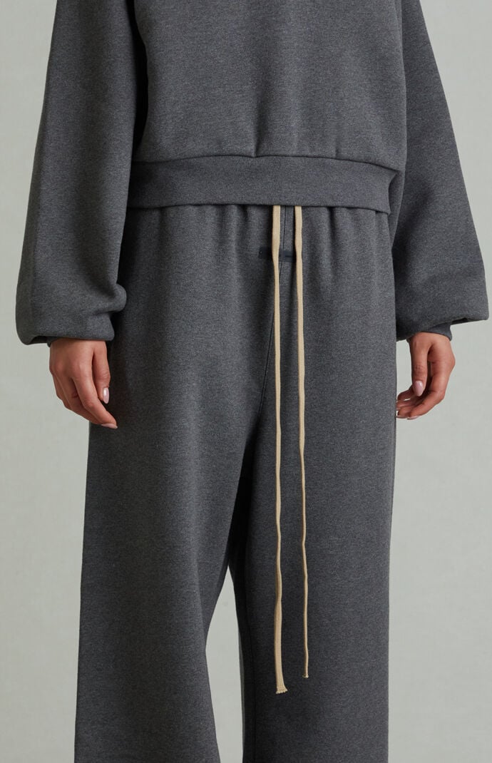 Fear of God ESSENTIALS Women's Charcoal Heather Lounge Fleece Baggy Sweatpants