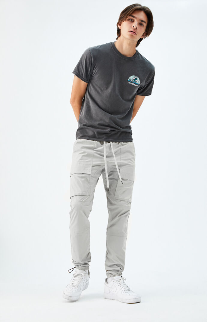 Utility Gray Slim Cargo Pants