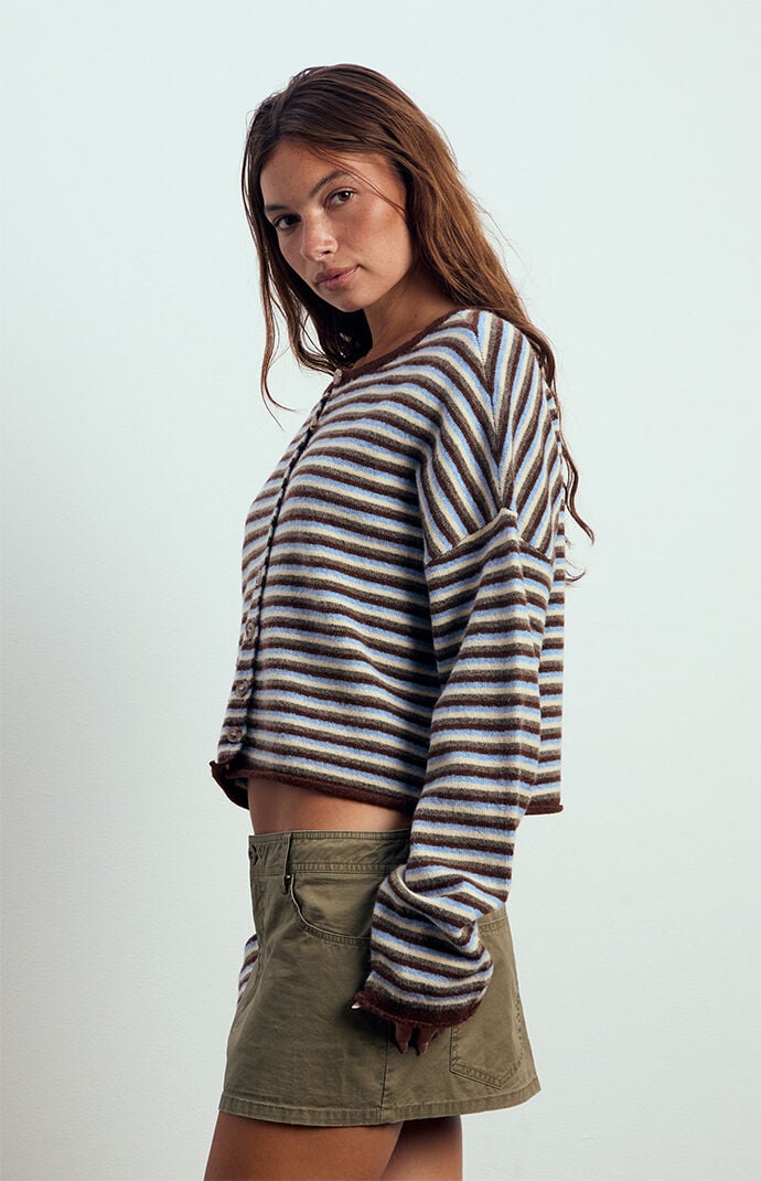 Beverly and Beck Georgia Scarf Button Down Cardigan