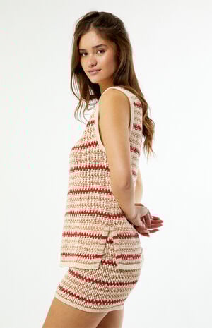 Tami Striped Knit Longline Tank Top image number 2