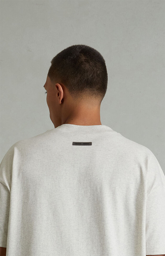 Fear of God ESSENTIALS Heather Oatmeal Classic Short Sleeve T-Shirt