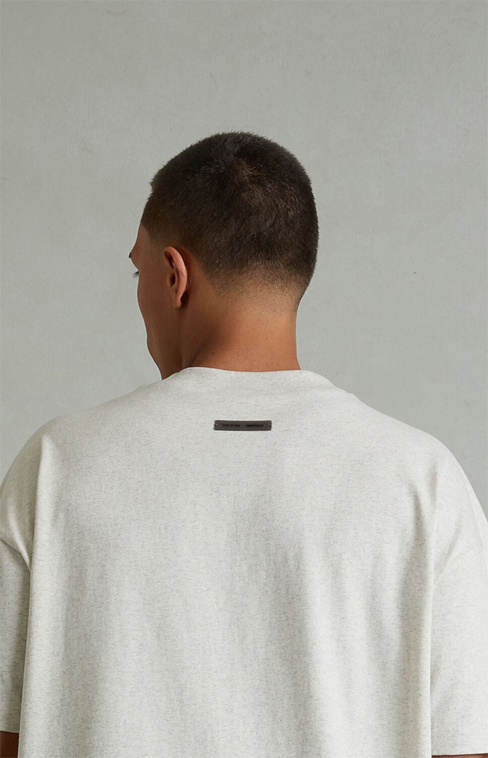 Fear of God ESSENTIALS Heather Oatmeal Classic Short Sleeve T-Shirt thumbnail 5